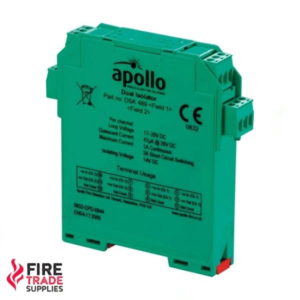 55000 - 802APO Apollo XP95 Din Rail Dual Isolator - Fire Trade Supplies