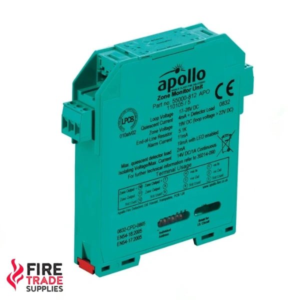 55000 - 812APO XP95 DIN - Rail Zone Monitor Module - Isolating - Fire Trade Supplies