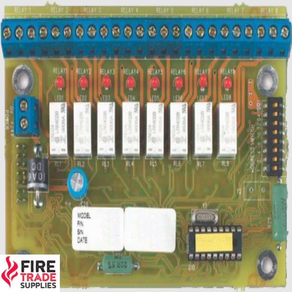 48801 ZP3AB-RL8 8 way relay board - Fire Trade Supplies