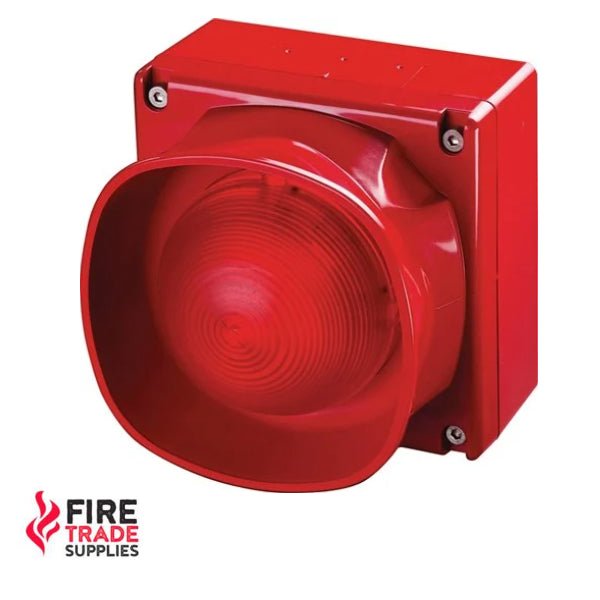 55000-296APO XP95 Open-Area Multi-Tone Sounder VID - Outdoor - Red Body (Red Flash) - Fire Trade Supplies