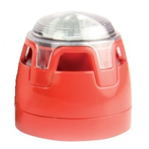 CWSS-RW-S5 KAC Red Body Shallow Base Red LED Sounder Beacon - Fire Trade Supplies