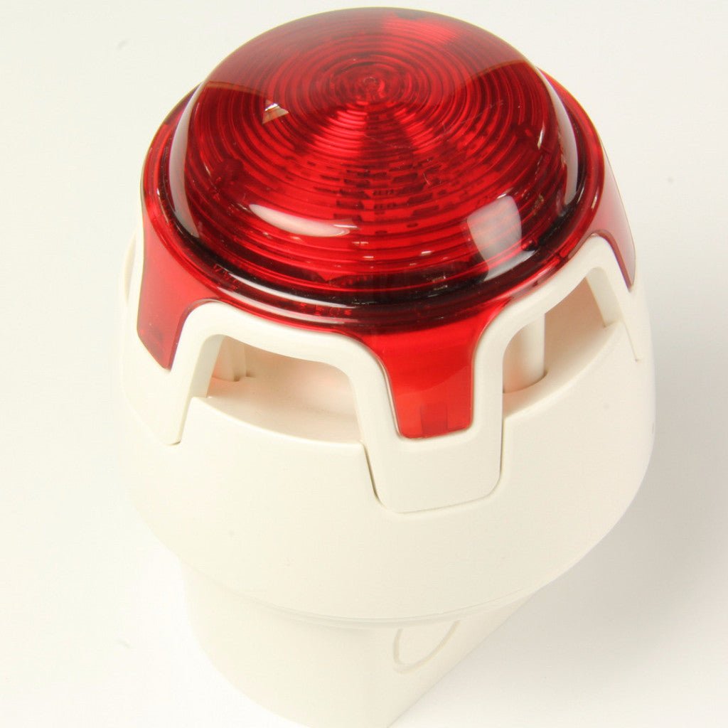 CWSS-WR-W5 KAC White Body Deep Base Red LED Sounder Beacon (IP65) - Fire Trade Supplies