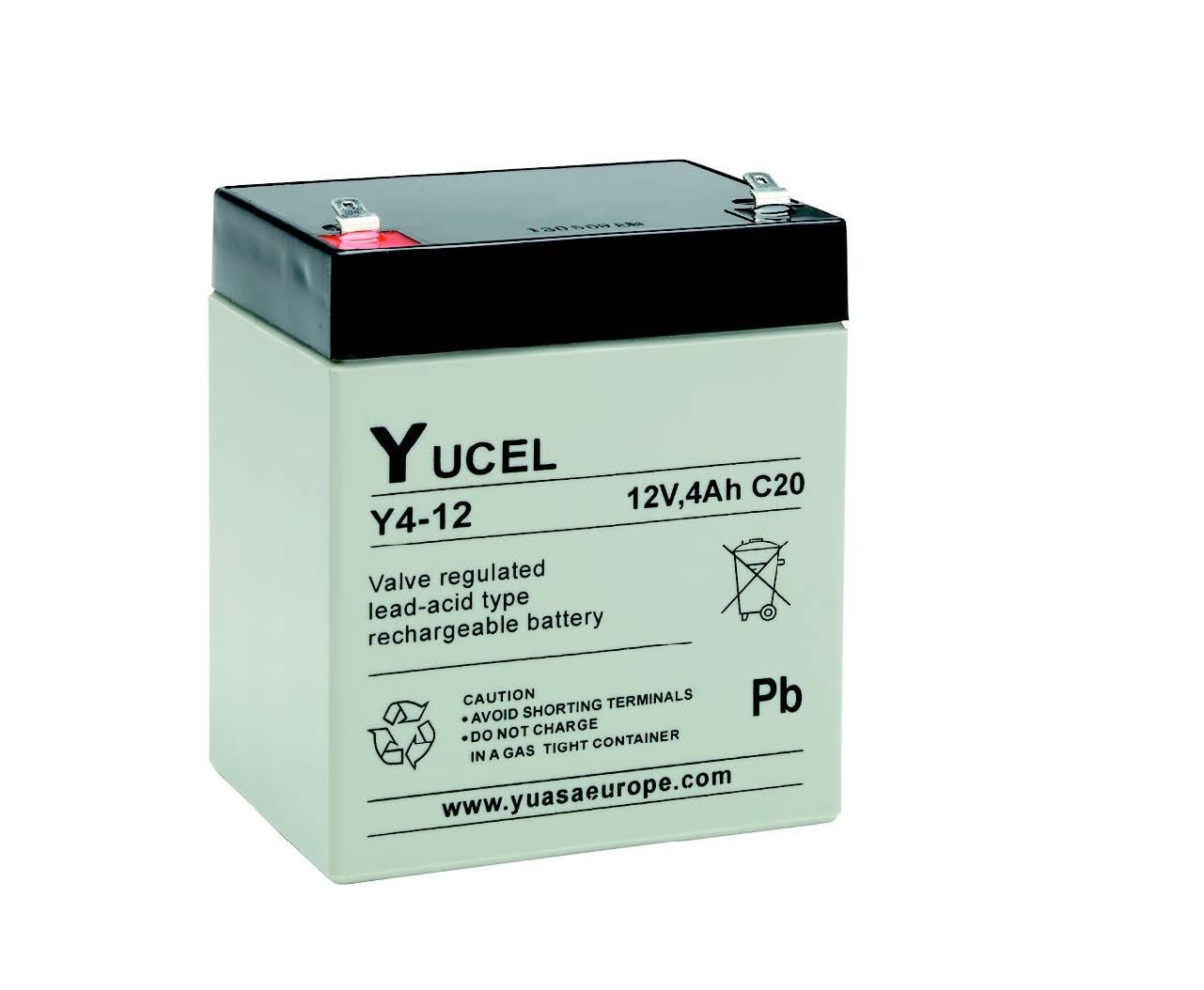 Y4-12 12V-4ah YUASA Yucel SLA Battery - Fire Trade Supplies