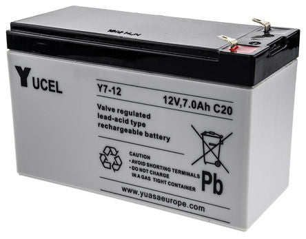 V142401 12V-7ah YUASA Yucel SLA Battery